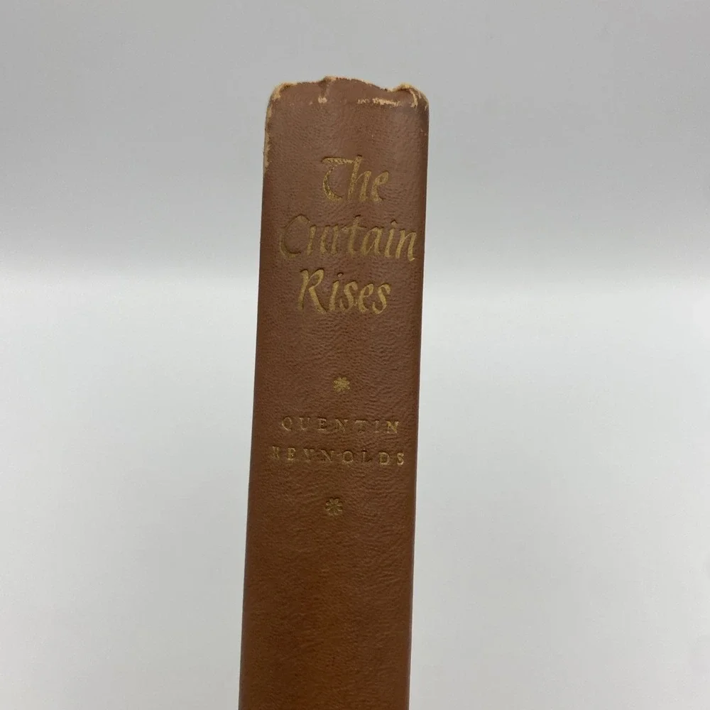 Vintage The Curtain Rises by Quentin Reynolds 1944 HC Blue‎ Ribbon Books